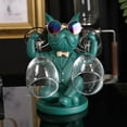 thumbnail image 3 of Creative Rack Bottle Holder Sculpture Dog Sculpture Estatua Decorativa para Cafe Bar Hotel Cocina Decoración de Decoració Verde perfecl soporte para vino debajo del gabinete, 3 of 7
