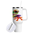 thumbnail image 2 of 40 Oz Car Handle Water Bottle Water Cup Water Bottle Water Jug Coffee Cup Travel Water Bottle Cartoon Cute Frog, 2 of 8