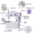 thumbnail image 4 of Mini Sewing Machine, Portable Electric Sewing Machine, Lightweight Small Household Quick Repairing Tailor Beginner Machine, 4 of 9
