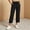 Black, variant on Women's Linen-Blend Nine-Minute Pants, High Waist Drawstring, Lace Hem, Casual Trousers with Pockets for Home & Vacation Wine S