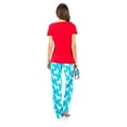 thumbnail image 3 of Ashford & Brooks Women's Short Sleeve Cotton Top Fleece Pants Pajama Set, 3 of 5