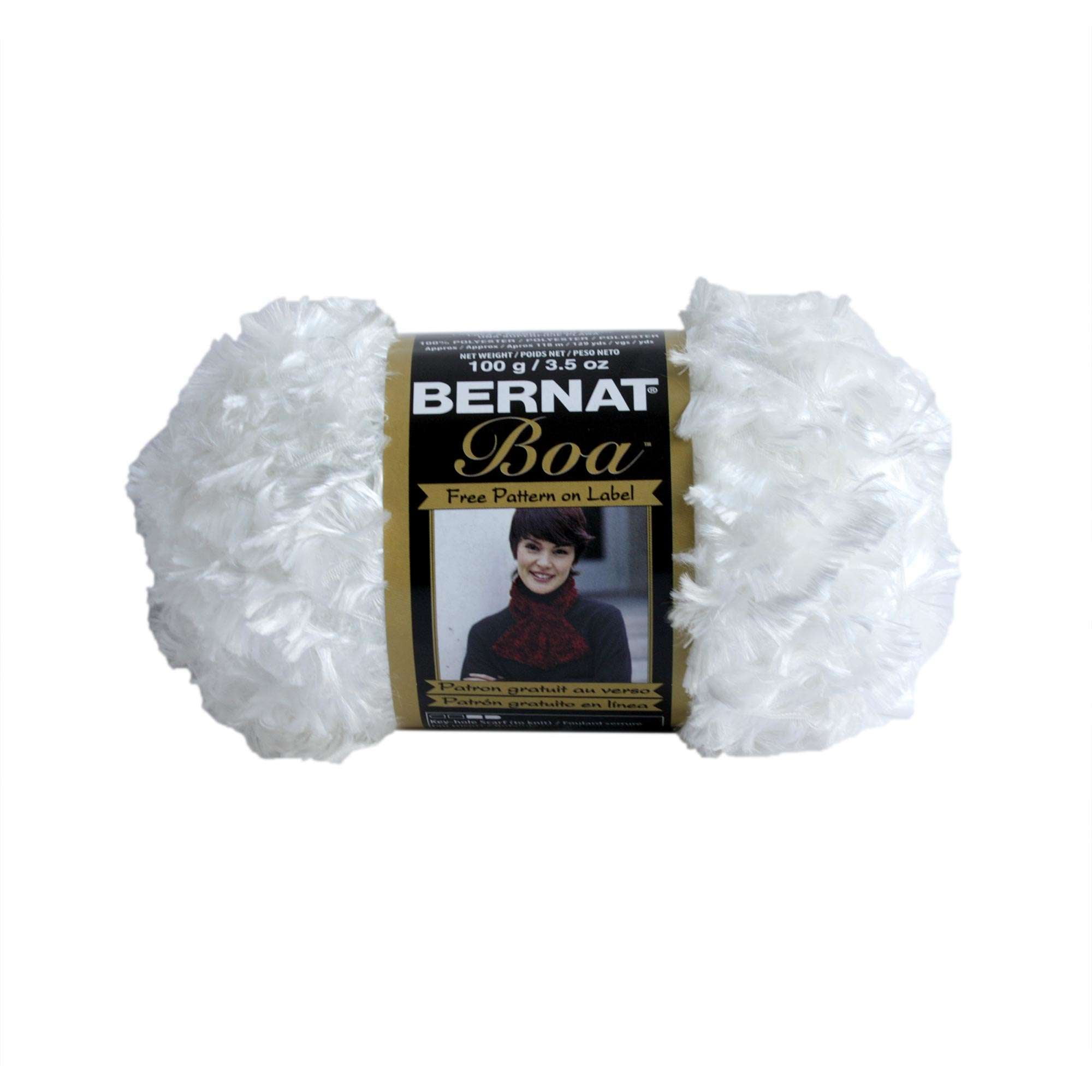Bernat Boa Yarn - Raven Color Eyelash Novelty Yarn - 100g Polyester Ball For Knitting & Crocheting Scarves & Accessories