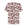 thumbnail image 5 of Women's Blouses & Shirts Summer Tops Cotton V Neck Shorts Sleeve Fashion Printed Lightweight Tee Shirt Solid Colour Tunic Top Dressy Casual Basic Blouse Going out Holiday, 5 of 7