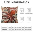thumbnail image 5 of ONETECH Throw Pillow Cover Seafood with Sea Animals Crab Octopus Lobster Sea Turtle and Squid Home Decorative Pillow Cases Square Cushion Covers for Sofa Couch, 5 of 5
