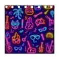 thumbnail image 4 of Neon Party Icons and Instruments Blackout Curtains for Living Room Bedroom 55W x 54L Insulated Window Drapes 2 Panels, 4 of 5
