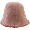 thumbnail image 2 of CoCopeaunts Women's Bucket Hat Pure Color Knitting Hat Raw Edges Brim Foldable Fashion Comfy Festival Dress up Daily Accessory, 2 of 8