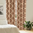 thumbnail image 3 of Ambesonne Ethnic 4-Panel Curtains, Mandala Paisley Floral Art, 56"x63", Dark Brown Pale Brown, 3 of 4