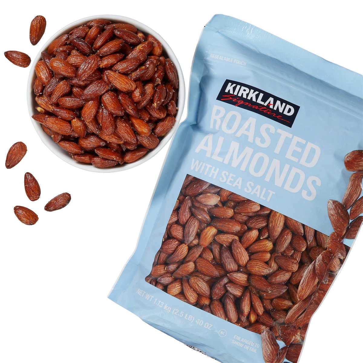 Kirkland Signature Roasted Almonds Sea Salt 2.5 Pounds