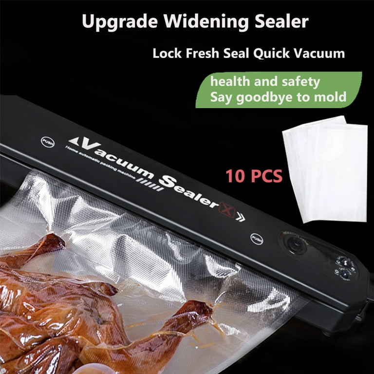 Automatic Household Food Vacuum Sealer Machine - Compact Black