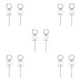 thumbnail image 1 of Guardurnaity 1 par de pendientes de acero inoxidable para mujer, exquisitos pendientes de aro para mujer, gotas para las orejas para fiesta, Type2 NO2, 1 of 6