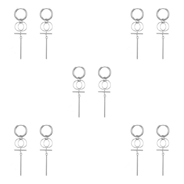 Guardurnaity 1 par de pendientes de acero inoxidable para mujer, exquisitos pendientes de aro para mujer, gotas para las orejas para fiesta, Type2 NO2