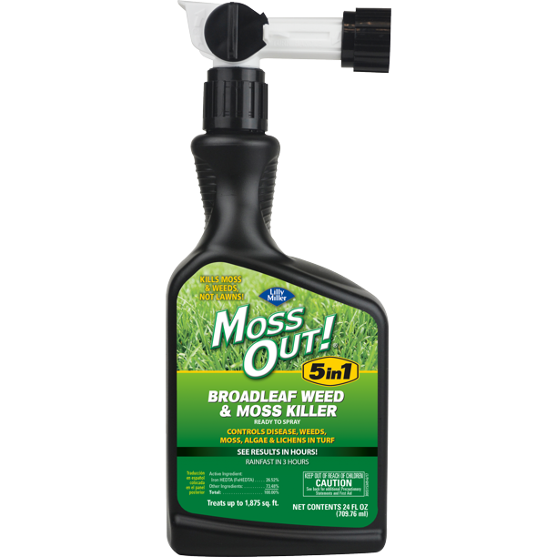 Lilly Miller Moss Out! 5 in 1 Broadleaf Weed & Moss Killer Readyto