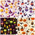 thumbnail image 6 of 24 Sheets Halloween Pattern Paper Set 6"x6" Patterned Cardstock Paper Scrapbooking Supplies Paper Spider Pumpkin Bat Witch Plaid Stripe Dot Origami Paper 12 Styles, 6 of 10