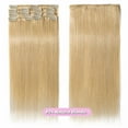 thumbnail image 2 of Benehair 100% Real Remy Human Hair Extensions Clip In 7 Pieces Full Head Invisible Soft Straight Women 8A Blonde Hair, 2 of 9