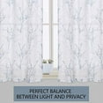 thumbnail image 5 of Tier Curtains for Kitchen Window, Nature Design Tree Branch Café Curtains Farmhouse Linen Textured Floral Twig Half Window Curtains Set for Bathroom , 27" W x 24" L, Yellow/Grey, Set of 2, 5 of 9