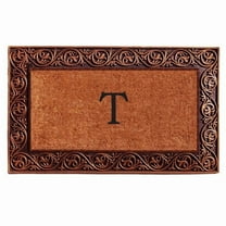 Calloway Mills Prestige Bronze Monogram Outdoor Doormat 18" x 30" (Letter T)