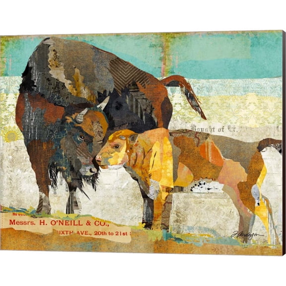 Great Art Now Bison and Baby by Traci Anderson, Canvas Wall Art, 20W x 16H