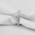 thumbnail image 2 of HeartsAndYou 3ct Marquise Cut Moissanite Engagement Ring for Women Double Halo 18k White Gold over Silver, 2 of 8