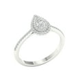 thumbnail image 2 of Imperial 3/8 Ct TDW Pear Diamond Double Halo Engagement Ring in 10K White Gold (H-I, I2), 2 of 4