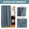thumbnail image 3 of H.VERSAILTEX Blackout Sliding Glass Door Curtain for Living Room, Extra Wide Grommet Thermal Insulated Curtain for Patio (Stone Blue, 100" x 84", 1 Panel), 3 of 7