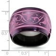 thumbnail image 5 of Edward Mirell Black Ti Anodized Pink Domed 16mm Band, 5 of 6