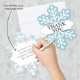 thumbnail image 2 of Big Dot of Happiness Winter Wonderland - Shaped Thank You Cards - Snowflake Holiday Party & Winter Wedding Thank You Cards with Envelopes - Set of 12, 2 of 7