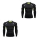 thumbnail image 1 of Sonducket Ropa interior térmica para hombre Deporte Medias elásticas de secado rápido Esquí Correr Ropa deportiva de compresión de manga 1609 verde,XXXL 2piezas, 1 of 6