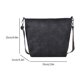 thumbnail image 3 of Bolso de mano de PU Vintage para mujer, bolsos Hobo sólidos, bolso de hombro de estilo Retro (negro), 3 of 9