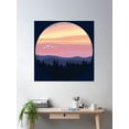 thumbnail image 2 of Forest Sky Poster Wall Art, Modern Wall Decor, 16x16 UNFRAMED, 2 of 3