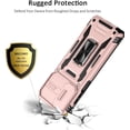 thumbnail image 5 of for Moto G Stylus 5G 2022 Case with Slide Camera Cover Drop Tested Military Grade Heavy Duty Protective Durable Sturdy Rotate Ring Kickstand Phone Case for Moto G Stylus 5G(Rose Gold), 5 of 13