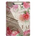 thumbnail image 2 of FMSHPON Eiffel Tower Clipboard Hardboard Wood Nursing Clip Board and Pull for Standard A4 Letter 13x9 inches, 2 of 8
