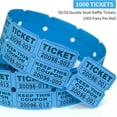 thumbnail image 4 of Like Billets de Tombola Double Rouleaux 1000 par Rouleau 50/50 Billets de Tombola pour Événements, Carnavals, Entrée, Récompense de Classe, Prix(Bleu), 4 of 6