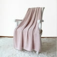 thumbnail image 1 of Coral Jacquard Dot Velvet Throw bed Blanket Pink 50x60, 1 of 5