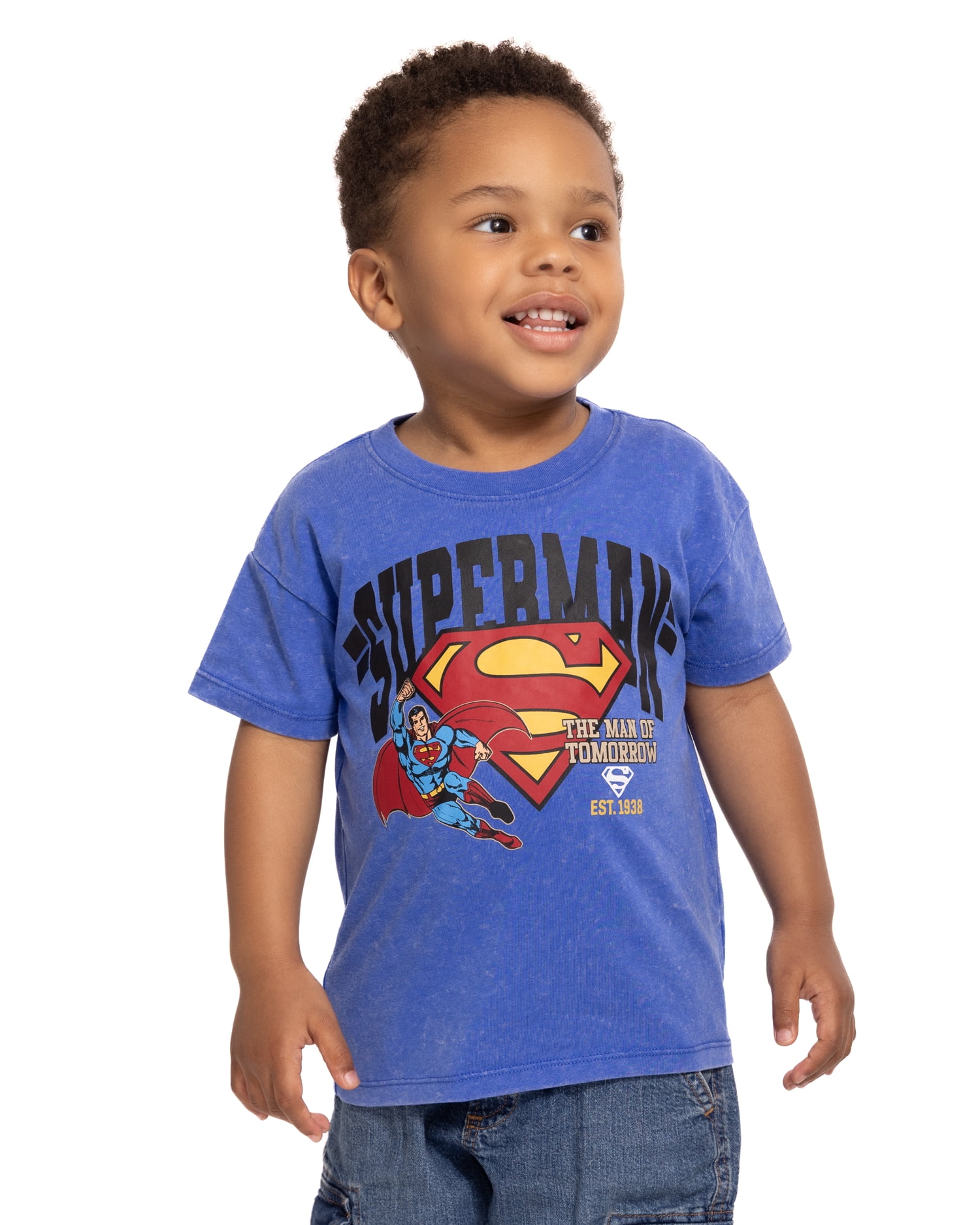 Superman Toddlers' Graphic Tee with Short Sleeves, Sizes 12M-5T