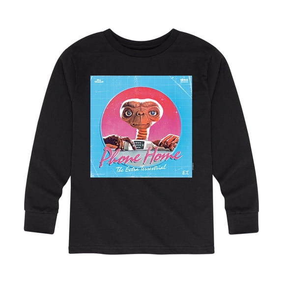 E.T. The Extra Terrestrial - Retro Photo Album Cover - Toddler & Youth Long Sleeve Graphic T-Shirt