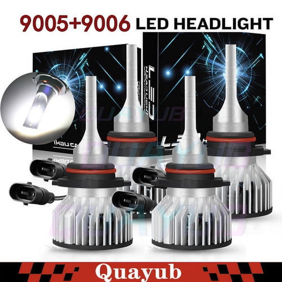 4PC LED Headlight Bulbs High & Low Beam Combo Kit 6000K For Lexus ES350 2011 2012