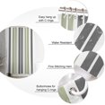 thumbnail image 5 of Waterproof Shower Curtain, Sage Green Grey Striped Polyester Fabric Bathroom Curtains with 12 Hooks, 48" W x 72" H, Gray Modern Abstract Art Quick-Drying Bathtub Curtain, 5 of 6