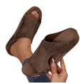 thumbnail image 7 of Mqqzkk Sandals For Women - Walking Shoes Faux Leather Dressy Slipper - Comfortable & Lightweight Fashion Casual Shoes, 7 of 7