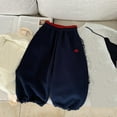 thumbnail image 4 of Girls Jeans, Casual Loose Flare Elastic Waist Lace Edge Pants, 4 of 6