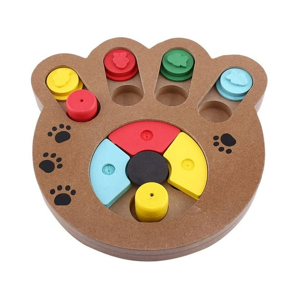 juguete interactivo multifuncional de madera con tratamiento para cachorros, ideal para perros y gatos.