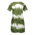 thumbnail image 3 of SMihono Robes Bohèmes d'Été pour Femmes Grande Taille Mode Femmes Teinture sur Nœuds Manches Courtes Poches Ample Confortable Robe Décontractée, 3 of 5