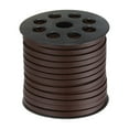 thumbnail image 3 of Uxcell 49.21 Yard 5mm Flat Leather Cord Suede String for DIY Crafts, Dark Brown 1 Roll, 3 of 5