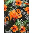 thumbnail image 5 of Stylore Hawaiian Shirt for Men Relaxed-Fit Funky Flamingo Black Orange 5XL, 5 of 5