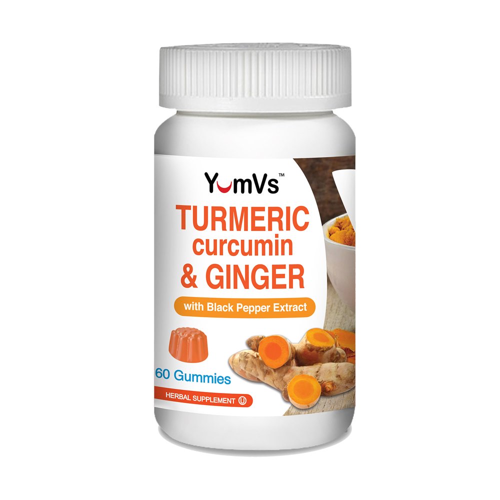 YumV's Turmeric Curcumin & Ginger with Black Pepper Extract Gummies
