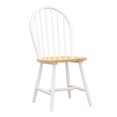 thumbnail image 2 of DeeHome Natural Brown and White Spindle Back Side Chairs (Set of 4), 2 of 6