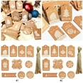 thumbnail image 2 of Coxeer Christmas Hanging Tag Set Festive Printed Gift Wrap Tag Paper Tags with Ropes, 2 of 10