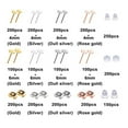 thumbnail image 4 of Gymnture 2600pcs Stainless Steel Earring Posts with Backs for Jewelry Making, 4 of 10