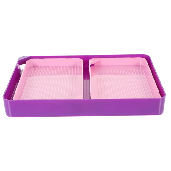 LEORX 3Pcs Compartment Storage Box Clear Plastic Bead Storage Case for Crafting Tools Organizing Rhinestones
