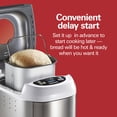thumbnail image 6 of Hamilton Beach 2 lb Bread Maker Machine, Artisan Dough Bread Maker with 14 Settings, White & Stainless Steel, 6 of 8