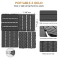 thumbnail image 3 of Pack of 9 Interlocking Deck Tiles, Plastic Patio Deck Tile 12"x12" Waterproof Indoor Outdoor Flooring All Weather Use, Decking Tiles for Porch Poolside Balcony Backyard, Dark Grey, 3 of 8